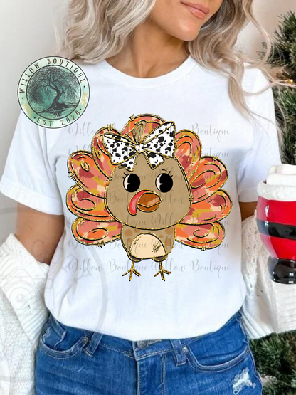 Faux Glitter Turkey Tee