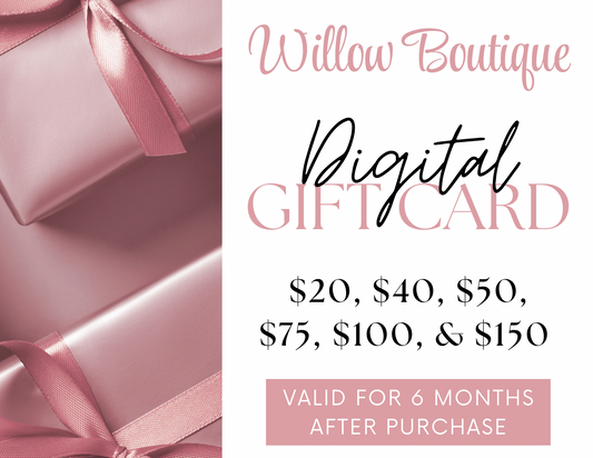 Willow Boutique Digital Giftcard