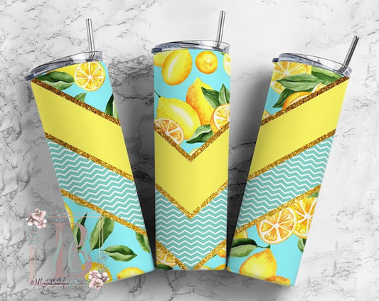 Chevron Lemon Tumbler