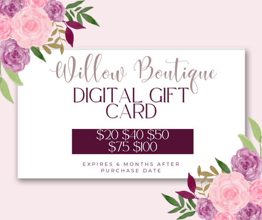 Willow Boutique Digital Giftcard